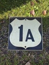 US 1A Wooden Road Highway Sign 24” Maine picture