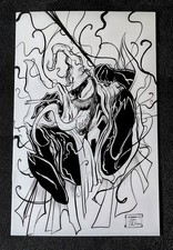 Gorkem Demir Venomized Wizard Magazine #1 Homage B&W Virgin Variant picture