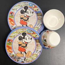 Lot of 13  Zak Designs  Disney Vintage Comic Strips Mickey 6 Plates and 7 Bowls picture