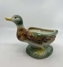 Vintage Royal Copley Mid Sized Mallard Duck With Yellow Bill And Feet Planter picture