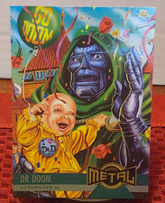 Vintage Fleer 1995 Marvel Metal Dr. Doom Alternate M Trading Card # 128 picture