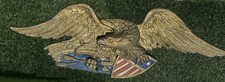 Vintage 42” Sexton USA Cast Aluminum Eagle Wall Plaque Americana SeeDesc picture