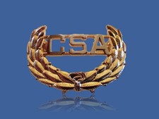 U.S CIVIL WAR C.S.A CAP BADGE REBEL HAT PIN CSA CONFEDERATE STATES OF AMERICA picture