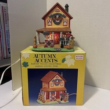 Autumn Accents Vintage Hickory Hill Lighted House Country Store & Box Tested  (z picture