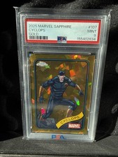 2025 Topps Chrome Marvel Sapphire Cyclops Gold /50 PSA 9 (POP 2 None Higher) picture