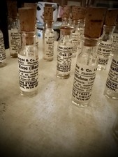 Vintage Pharmacy Vials with Cork Stoppers: Set Of Five picture