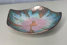 Vintage Mirrle Squires Hand- Enamel  Copper Dish 6