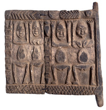 Vintage Dogon Granary Door Shutter Mali African Art Carved Nommo Ancestors COA picture