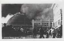 Ocean Park Fire 1924 RPPC Real Photo Postcard California Pier Disaster Zone picture