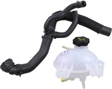 Engine Radiator Coolant Reservoir Expansion Tank & Coolant Outlet Hose Set picture