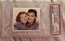 1939 Godfrey Phillips Famous Love Scenes #32 Too Hot To Handle Clark Gable PSA 4 picture