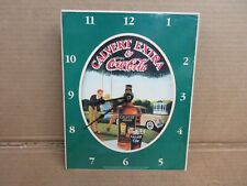 Vintage Calvert Extra & Coca Cola Rectangular Wall Clock picture