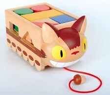 Studio GHIBLI My Neighbor Totoro Cat Bus Wood Building Blocks Set 16 pcs Toy picture