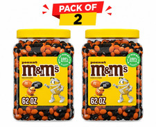 M&M'S Peanut Milk Chocolate Halloween Candy 62 oz 2 Pack Seasonal Party Treats picture