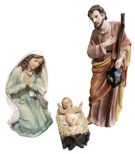 24 Inch Holy Family Nativity Figure Set of 3, Christmas Religious Decor picture
