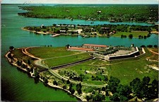 Old Fort Henry Kingston Ontario Canada Aerial View Stamp Vintage Postcard picture