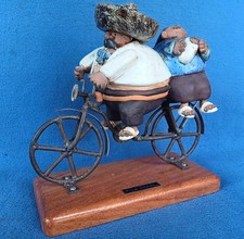 Rodo Padilla Pottery ~ Chubby Couple w/Baby Bike Ride Sculpture Mexican Folk Art picture