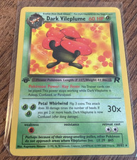 Pokemon Dark Vileplume 30/82 1st Edition Rare Team Rocket WOTC 2000 picture