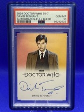 2023 Doctor Who Series 1-4 David Tennant Autograph Full Bleed Card PSA 10 picture
