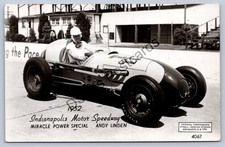 K59/ Indianapolis 500 Indiana RPPC Postcard Race Car 1952 Andy Linden 265 picture