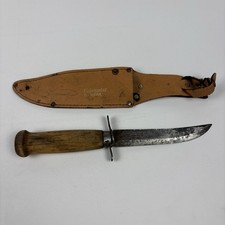 Vintage Frosts Mora of Sweden Laminated Steel Hunting Skinner Knife w/ Sheath picture