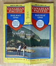 1940 CANADIAN PACIFIC RAILWAY SYSTEM TIME TABLES APRIL 28, 1940 W/ MAPS picture
