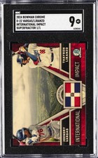2024 BOWMAN CHROME INTERNATIONAL IMPACT SUPERFRACTOR #II-22 VARGAS/LIRANZO SGC 9 picture