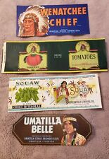 1930s Vegetable Labels. New/Old Stock. Native Americans. picture