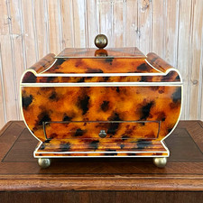 Large Maitland Smith tortoise shell dresser box picture