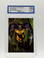 1994 Marvel Universe WOLVERINE Flair Power Blast #8 Graded 5 Star Gem Mint 10 picture