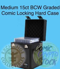 (15Ct) BCW Medium Graded Lock Case - For Graded Comics - Latching Hard Case picture
