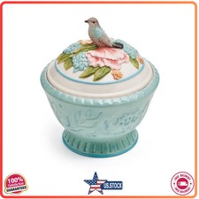 Fitz and Floyd Meadow 9.38 Inch Ceramic Cookie Jar picture