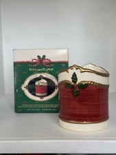 Vintage 1989 Fitz & Floyd Old Tyme Holiday Ceramic Candle 5.8 Oz w/ Box picture