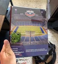Old Highmark Stadium Wooden Turf Plaque w/COA - Buffalo Bills picture