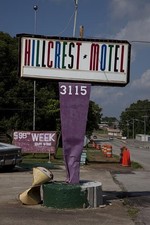 Photo:Sheffield Alabama Hillcrest Motel Sign 2010 Old Motel Roadside picture