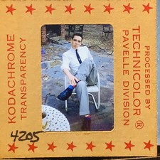Vintage 1950's Kodachrome 35mm Slide Young Man Portrait Technicolor picture