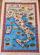 L'Italia La Tavola The Table Tea Dish Towel Dish Souvenir Italy Dishes By Region picture