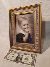 Vintage Florentine Gold Gilt Wood 5x7 Picture Frame Damask Brocade Hollywood... picture