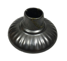 Vintage Prinknash Abbey Pottery Candle Holder Gunmetal Pewter Glaze Damage AS IS picture