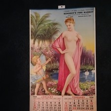 VINTAGE 1938 CALIFORNIA COMMERCIAL CALENDAR PRISTINE CONDITION picture