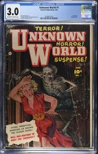 Unknown World #1 1952 Fawcett CGC 3.0 Norman Saunders Sci-Fi Pre-Code Horror Key picture