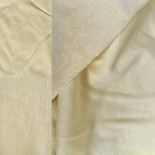 10yd VTG 80s USA Heavyweight Fleece Fabric Deadstock ButterCream Gym Sweatshirt picture