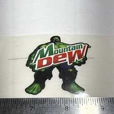 Vintage Mountain Dew Incredible Hulk Sticker Lot of 5 NOS Super Hero Marvel 2003 picture