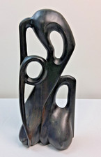 Abstract Female Torso Hand Carved Hardwood Art Sculpture picture