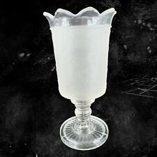 Antique GILLINDER AND SONS PHIL PENN WESTWARD HO GLASS Clear Frosted Compote Vtg picture