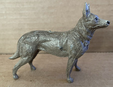 Vintage GERMANY Cast Pot Metal German Shepherd Dog Figurine picture