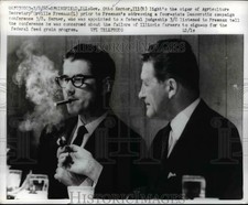 1968 Press Photo Governor Otto Kerner, Orville Freeman at Democrat Campaign Meet picture