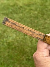 Vintage Marysville Ohio Folding Ruler Robinson & Curry Co. Lumber & Mill Rare picture