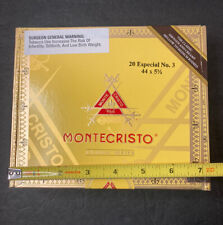 Wooden Cigar Box Monte Cristo Classic Series Empty Yellow  picture