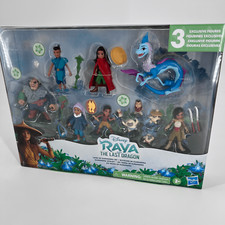 NWT NIB Disney’s Raya and the Last Dragon Land of Kumandra Figurine COMPLETE SET picture